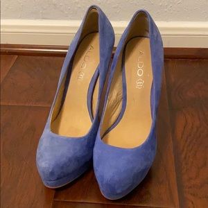 Aldo - Blue Suede Heels